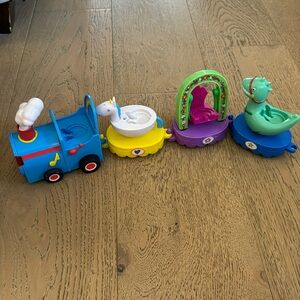 Peppa Pig train toy.